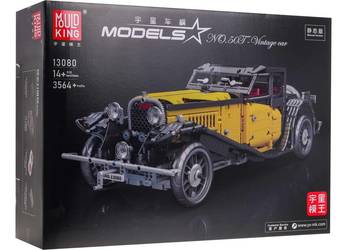 Klocki pojazd retro 50T 3564 el model auto otwierane drzwi maska