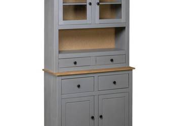 vidaXL Witrynka, szary, 93x40,5x180 cm,(SKU:282701)