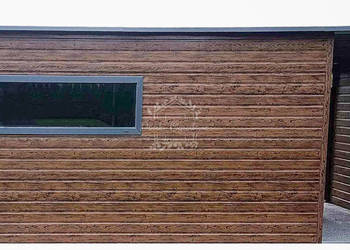 Schowek - domek ogrodowy 4,5x2,5m + wiata 1,8m - drzwi - 2x okno - Ciemny o