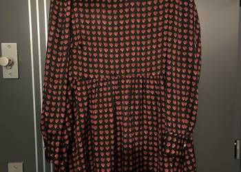 Zara sukienka modny wzór serca serduszka hit roz.42