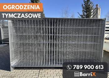 Ogrodzenie budowlane tymczasowe 200mb komplet – panele mobilne stopy klamry