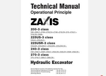 HITACHI ZAXIS  200LC-3 210H-3 210LCH-3 210K-3 instrukcja DTR