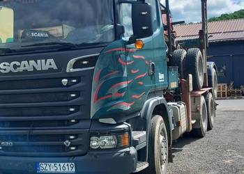 Scania R520 z dźwigiem HDS do drewna
