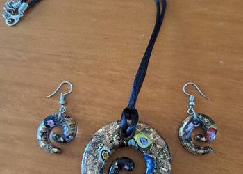 Wisiorek szklany plus kolczyki