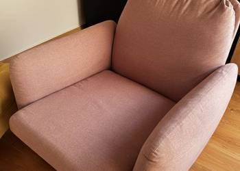 Fotel IKEA EKOLSUND różowy rozkładany