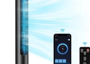 Wentylator kolumnowy z pilotem WiFi + Bluetooth 50 W.