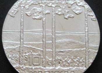 Finlandia 10 marek 1975 - Urho Kekkonen - srebro - stan 1/2