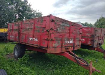 Przyczepa rolnicza Tim  6.5 wywrotka na tył sprowadzona kilka jednoosiowa
