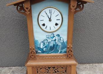 Zegar stołowy kapliczka sprawny FHS Hermle 1983r film gongu E253