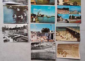Stare kartki pocztowe pocztówki PRL Bałtyk Łeba Szczecin