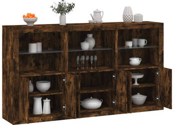 Szafka z oświetleniem LED przydymiony dąb 1815x37x100 cm WM-3209153