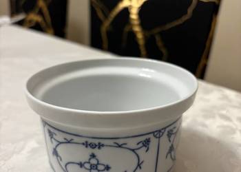 Porcelanowa miseczka Blau Saks  wzór słomkowy Jäger Eisenberg