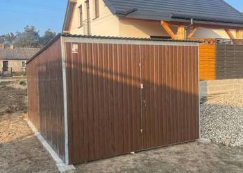 Garaż blaszany 3x5 - ORZECH