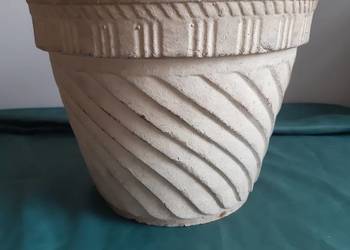 Donica doniczka (stara) wzór fale fi 23 cm PRL