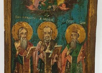 Ikona Święci Charłamp, Mikołaj, Spirydon 0189