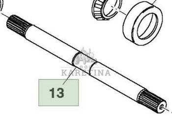 John Deere 8360R Wałek wyjściowy WOM CZĘŚCI R215988