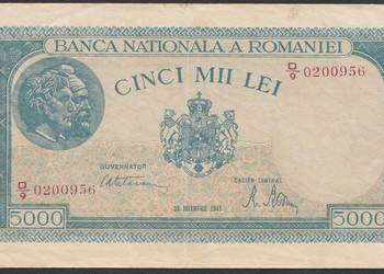 RUMUNIA 5000 LEI 1945 - D9