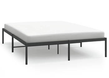 Łóżko Metalowe Czarne Rama Łóżka Ze Stelażem 160x200 cm WM-350849