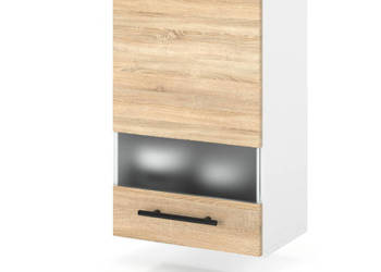 Szafka Kuchenna Wisząca Witryna Modułowa 40cm Spremium Dąb Sonoma