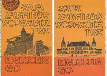 Mapa zabytków województwa kieleckiego wydanie II 1973 Mapa zabytków województwa kieleckiego wydanie II 1973