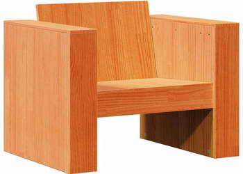 Fotel ogrodowy woskowy brąz 79x60x62 cm lite drewno sosnowe WM-844623