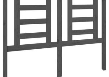 Wezgłowie łóżka szare 126x4x100 cm lite drewno sosnowe WM-818812