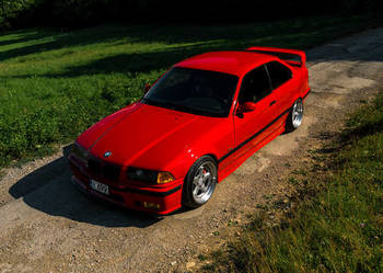 Bmw e36 hellrot coupe mpakiet stance gleba