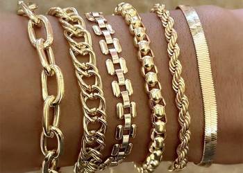 Zestaw bransoletek stal chirurgiczna