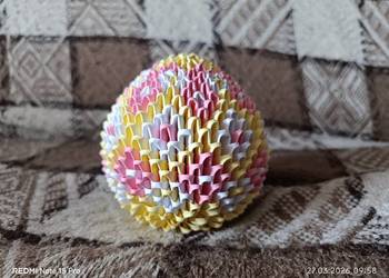 Duża Pisanka Wielkanocna Wzór 2 Origami Modułowe 3D