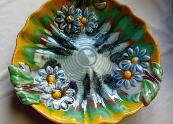 Ceramiczna misa - owocarka, majolika. Niemcy, około połowy XX w.