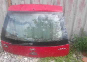 Klapa tylna bagażnika kompletna czerwona Opel Corsa C 00-06