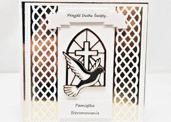 Kartka na bierzmowanie ręcznie robiona/pamiątka bierzmowania