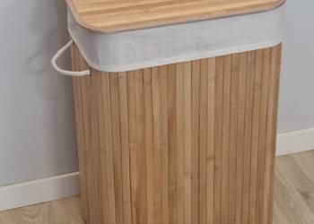 Kosz na pranie bambus 72L ,kolor naturalny