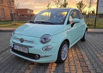 Fiat 500 Lounge MY2017 Miętowy panorama AA/CarPlay