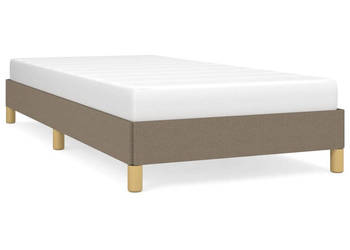 Rama łóżka kolor taupe tapicerowana tkaniną 80 x 200 cm WM-346774