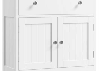 Szafka łazienkowa biała pod umywalkę 60x30x60 cm frezowana Premium