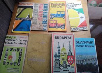 Stare mapy samochodowe i nie tylko zabytek PRL zestaw 18 szt