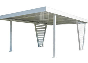 Carport V PREMIUM 4x4,8m Wypełnienie panelami Wiata samochodowa ID1198
