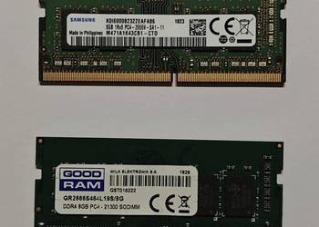DDR4 SDRAM 8GB do laptopa: Samsung, Goodram, Micron
