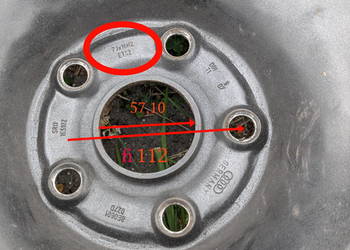 4 szt felg stalowych AUDI 7J 16 H2 ET 42 5*112 57,1