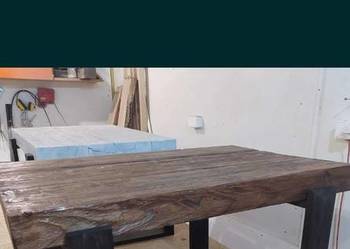 Stolik kawowy ze starych belek kantowek desek loft rustykalny
