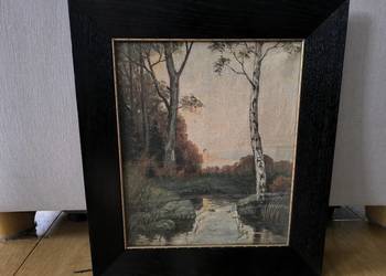 Piękny obraz olejny na płótnie, pejzaż, polecam