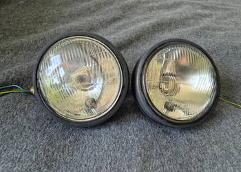 Przednie lampy Ursus C-330 metalowe + żarówki H7
