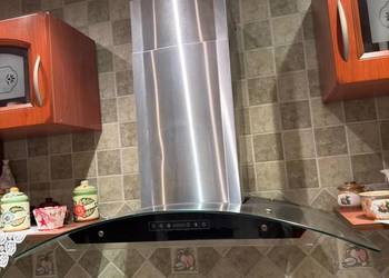 Okap kuchenny ,szkło,  stal nierdzewna