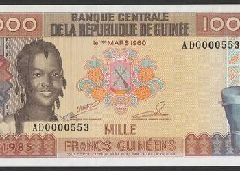 Gwinea 1000 franków 1985 - AD - stan UNC