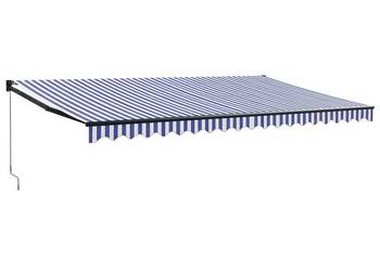 vidaXL Zwijana markiza, niebiesko-biała, 5x3 m(SKU:3154450)