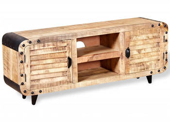 Szafka TV z surowego drewna mango 120x30x50 cm WM-244009