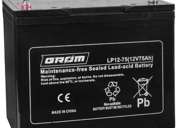 Akumulator żelowy 12V 75Ah GROM LP12-75