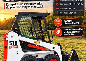 Wynajem miniładowarki BOBCAT S70 z mini przebiegiem !