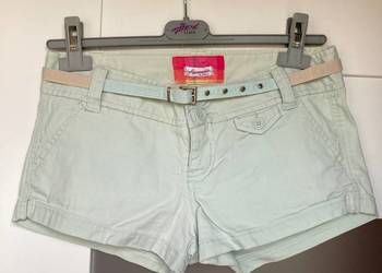 Spodenki szorty bawełna Abercrombie & Fitch miętowe XS bawełna